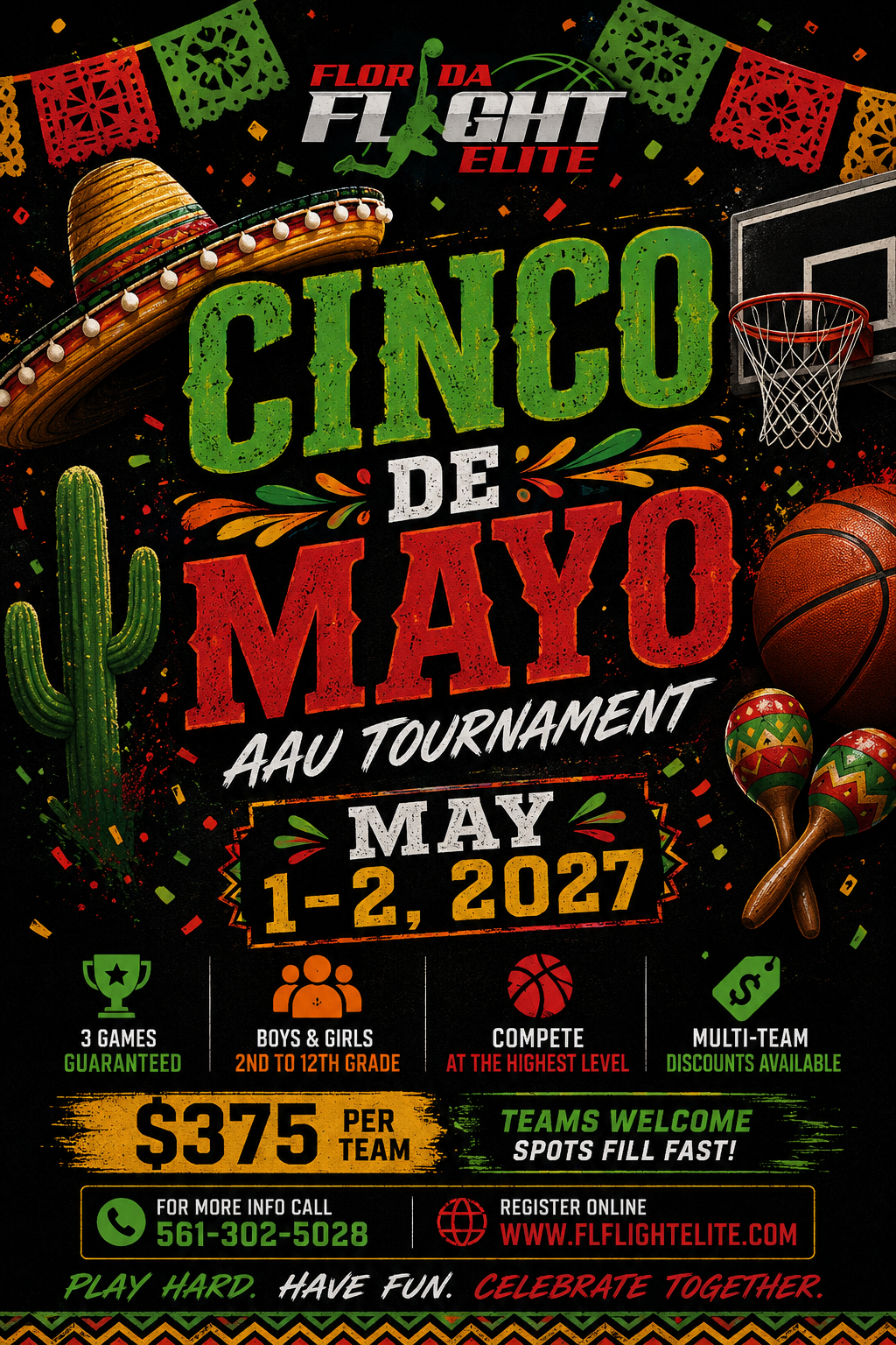 Florida Flight Elite Cinco de Mayo Clash of the Titans tournament flyer